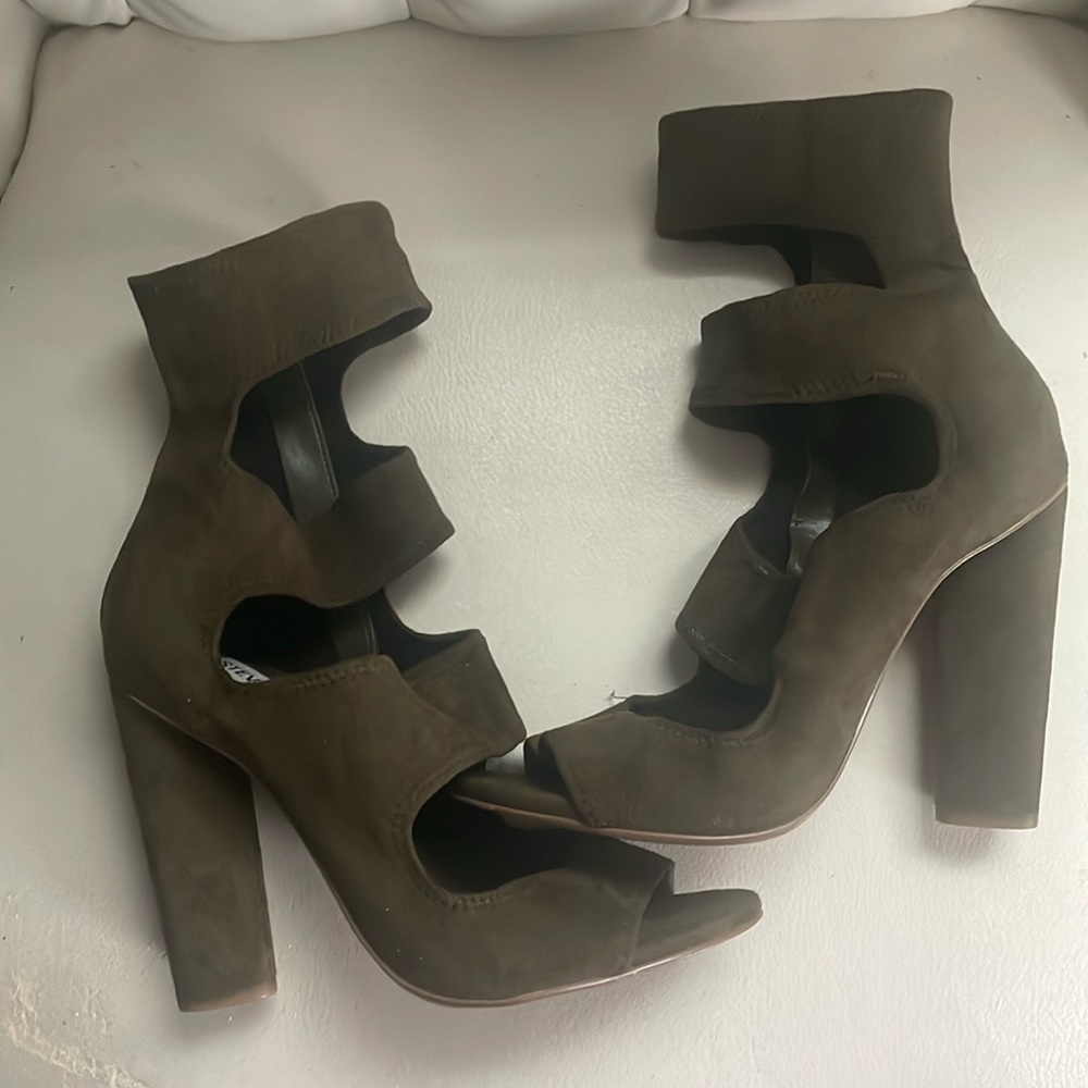 Steve Madden Tawnie Heel Women 7.5 Olive Green